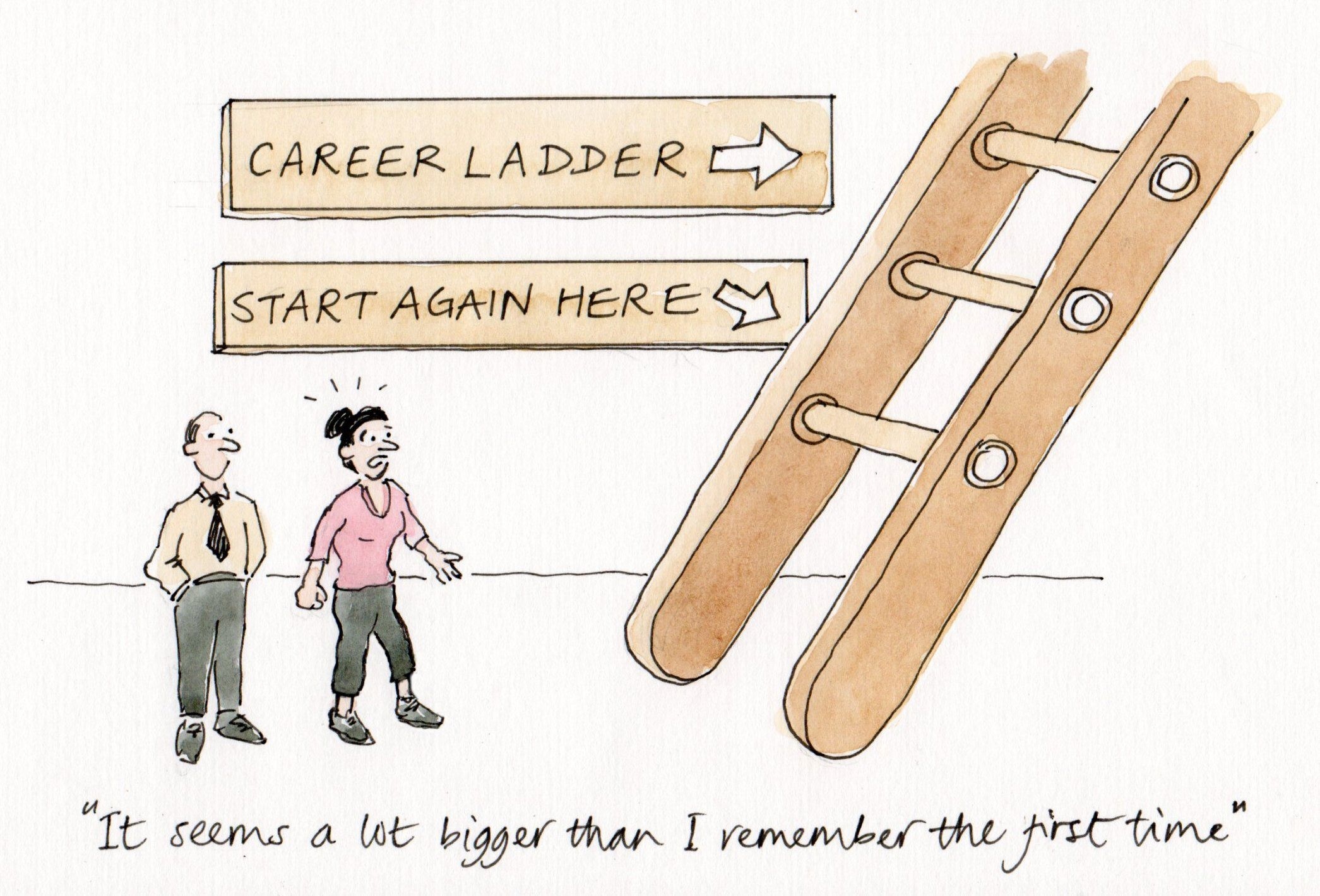 Career Ladder cartoon