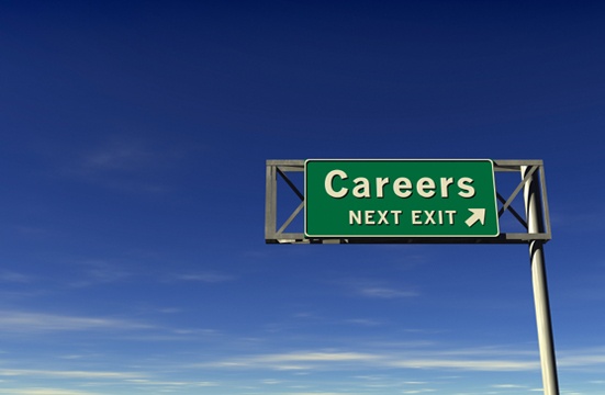 Careers next exit signpost