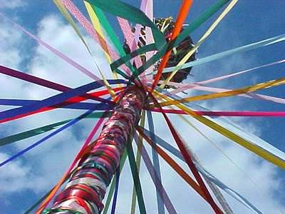 Maypole from beneath