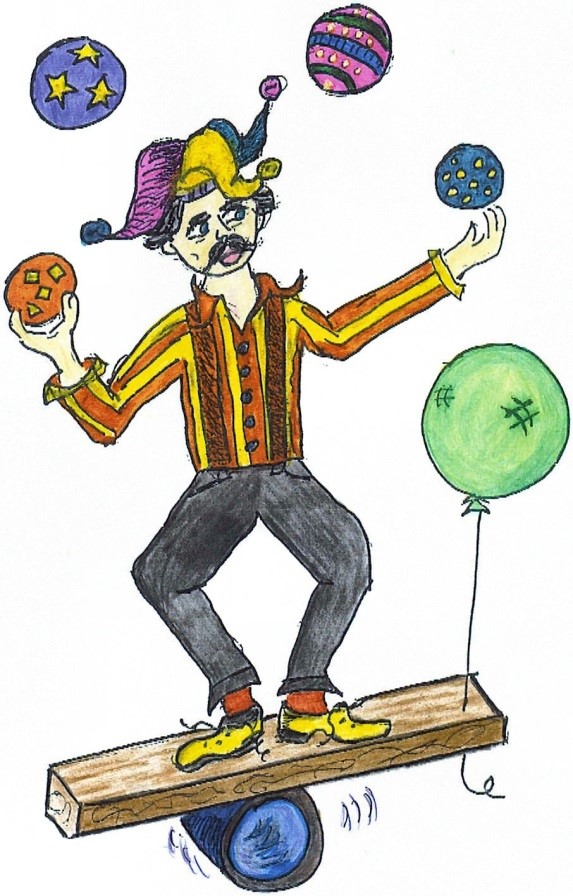 Illustration of a juggler